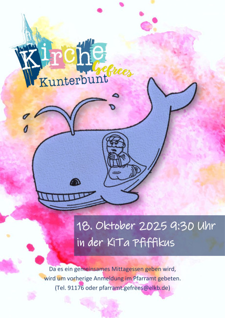 Herzliche Einladung zur nächsten Kirche Kunterbunt